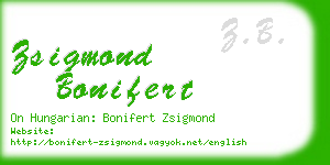 zsigmond bonifert business card